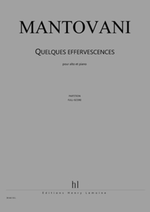 Book cover for Quelques Effervescences