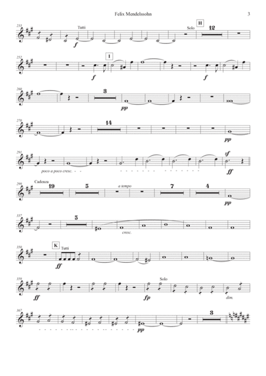 Mendelssohn: Violin Concerto in E Minor, Op. 64 Clarinet in Bb II (transposed part)