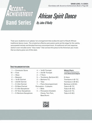 Book cover for African Spirit Dance: Score