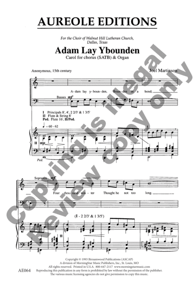 Adam Lay Ybounden