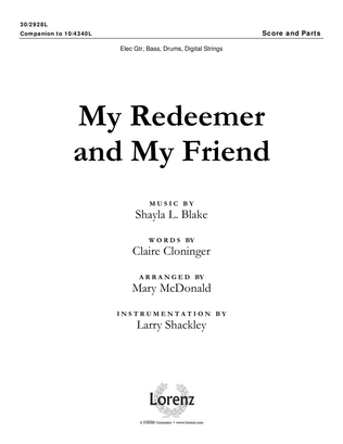 Book cover for My Redeemer and My Friend - Rhythm and Digital Strings Score and Parts - Digital