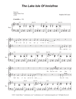 The Lake Isle Of Innisfree (2-part choir - (Soprano and Tenor)