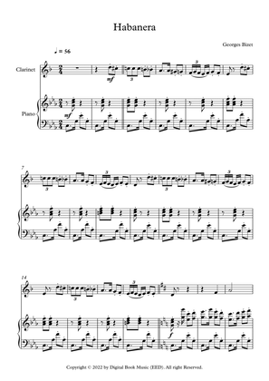 Book cover for Habanera - Georges Bizet (Clarinet + Piano)