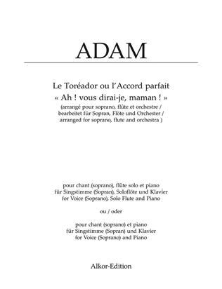 Ah ! vous dirai-je, maman ! for Voice, Flute and Piano and for Voice and Piano