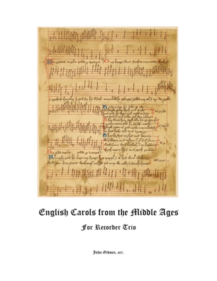 Book cover for English Carols From the Middle Ages - Recorder Trio