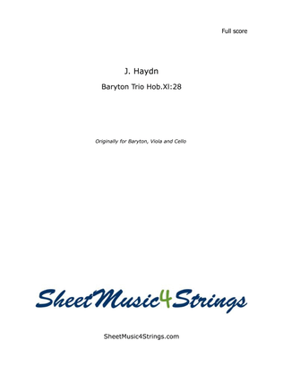 Book cover for Haydn, J. - Trio No. 4, Hob XI:28 (Two Violins and Viola)