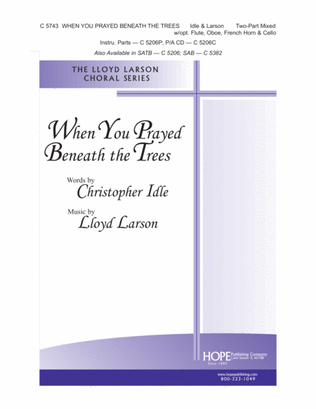 Book cover for When You Prayed Beneath the Trees