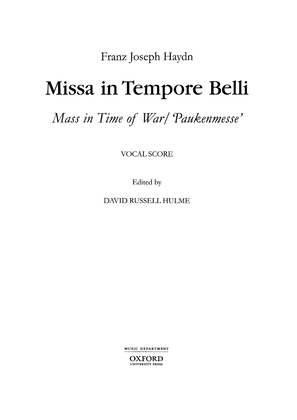 Book cover for Missa in Tempore Belli (Mass in Time of War/Paukenmesse)