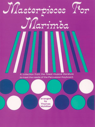 Book cover for Masterpieces for Marimba