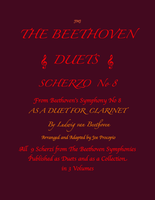 Book cover for The Beethoven Duets For Clarinet Scherzo No. 8