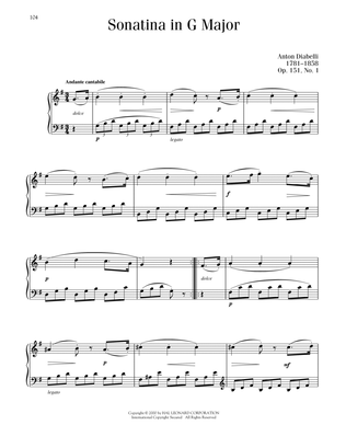Sonatina In G Major, Op. 151, No. 1