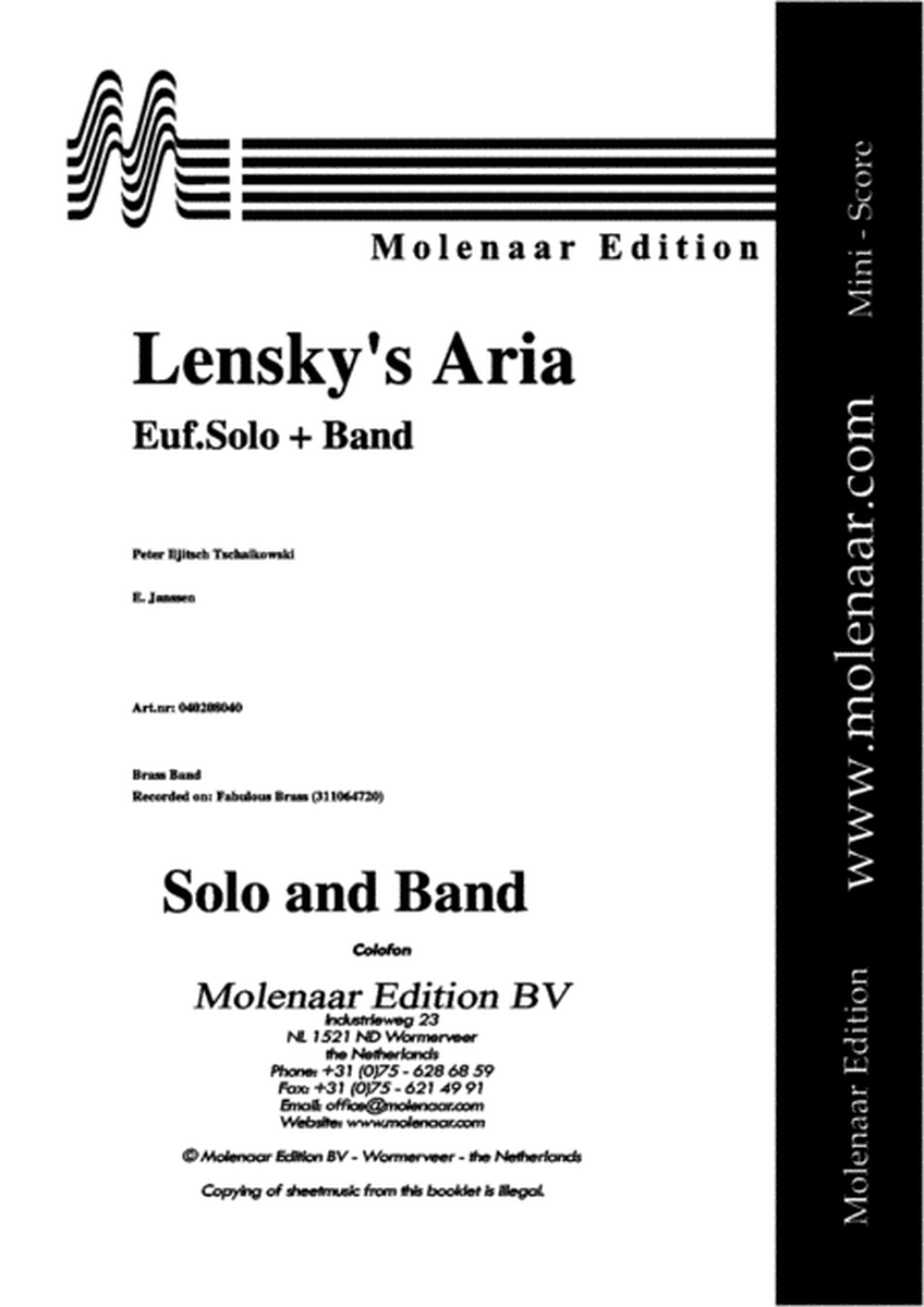 Lensky's Aria for Euphonium Solo and Band image number null