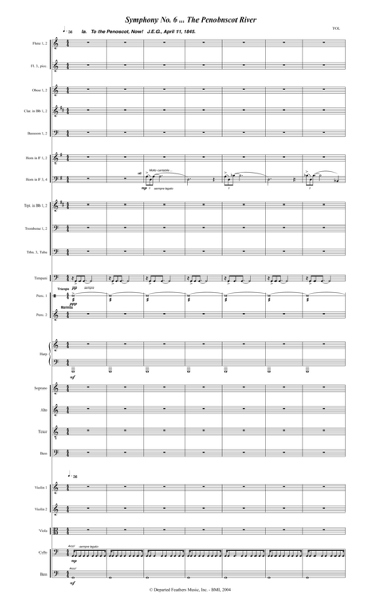 Symphony No. 6 ... The Penobscot River (2004) for chorus and orchestra, 1st movement, To the Penobscot Now!