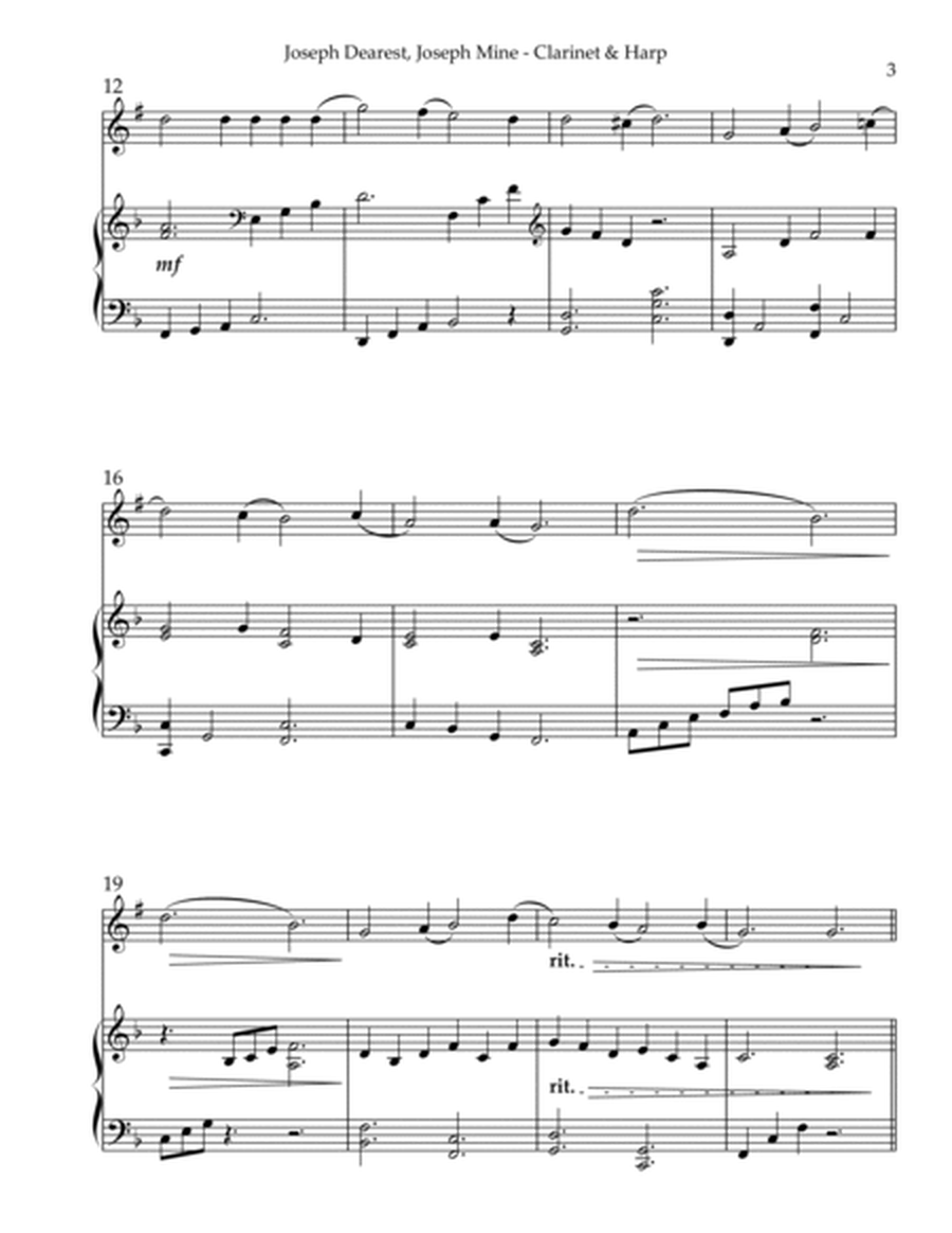 Joseph Dearest, Joseph Mine, Duet for Bb Clarinet & Harp image number null