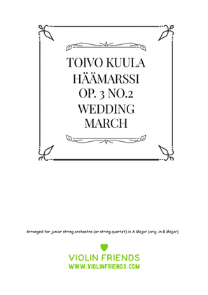 Book cover for Wedding March by Toivo Kuula arr. for string quartet