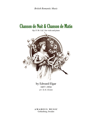 Book cover for Chanson de Nuit and Chanson de Matin Op. 15 for viola and piano