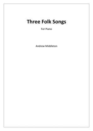 Book cover for Three Folk Songs for Solo Piano