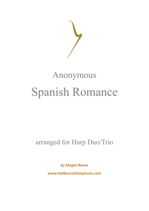 Book cover for Spanish Romance for harp trio