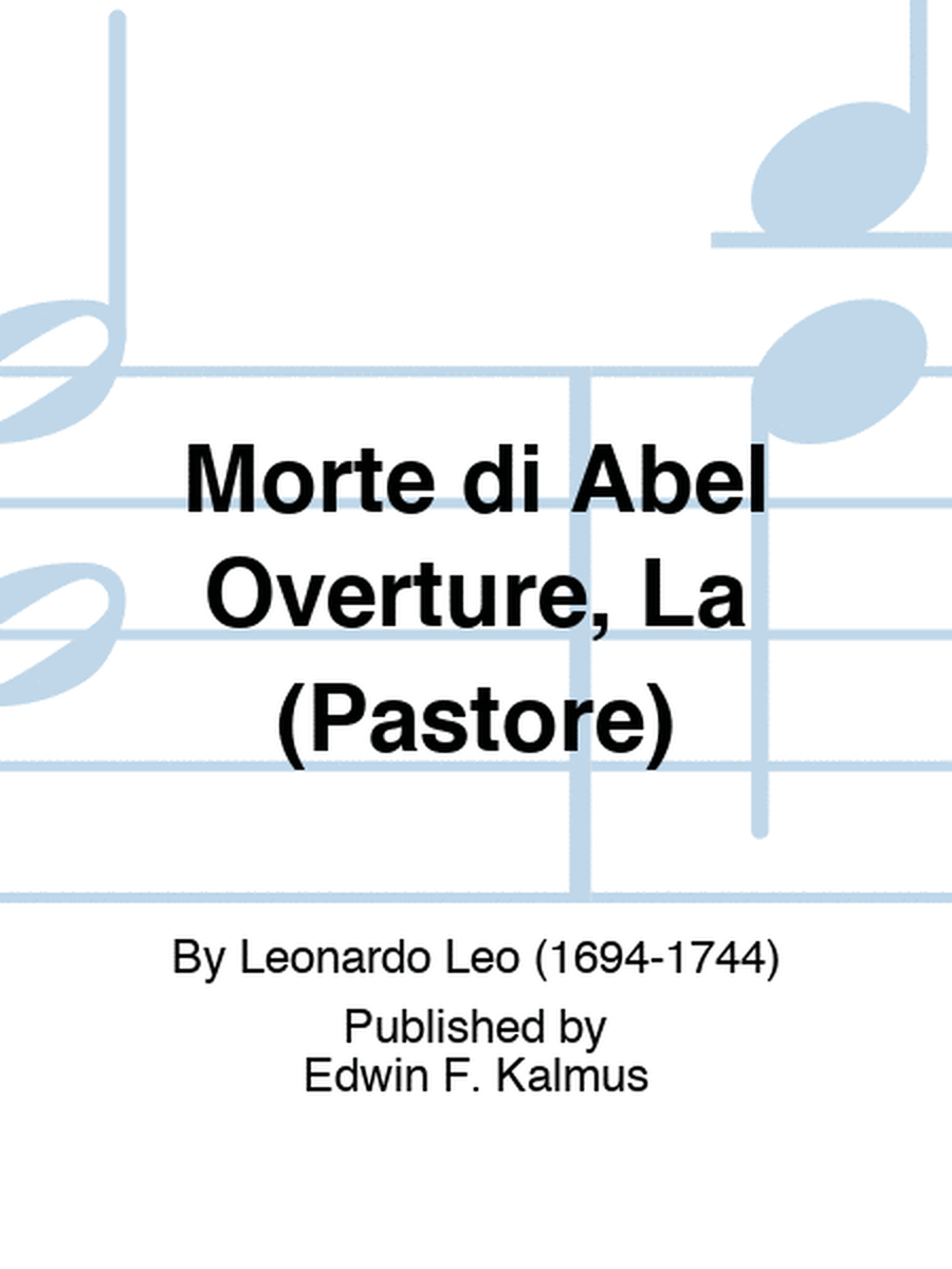 Morte di Abel Overture, La (Pastore)