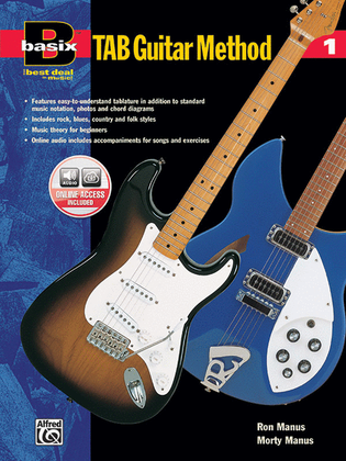 Book cover for Basix TAB Guitar Method, Book 1