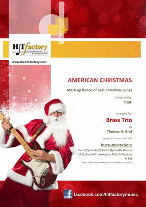 Book cover for American Christmas - Mash up Rondo of best Christmas Songs - Brass Trio