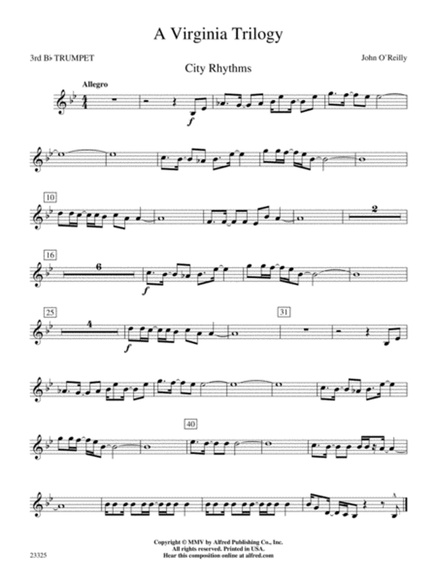 A Virginia Trilogy: 3rd B-flat Trumpet