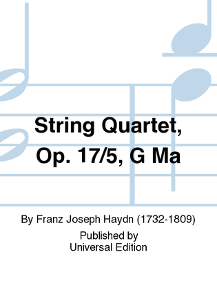 Book cover for String Quartet, Op. 17/5, G Ma