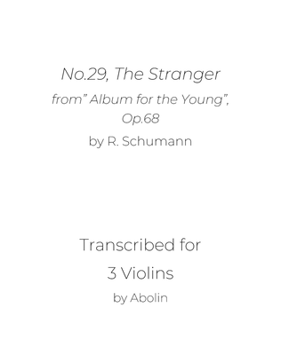 Book cover for Schumann: The Stranger, from Album for the Young, Op.68 - Violin Trio