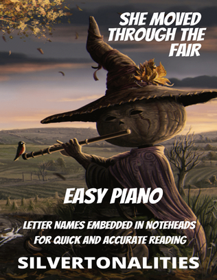 Book cover for She Moved Through the Fair for Easy Piano