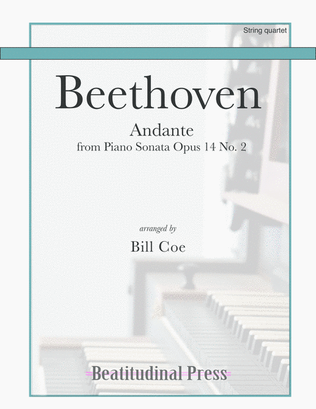 Book cover for Beethoven Andante String Quartet score and parts