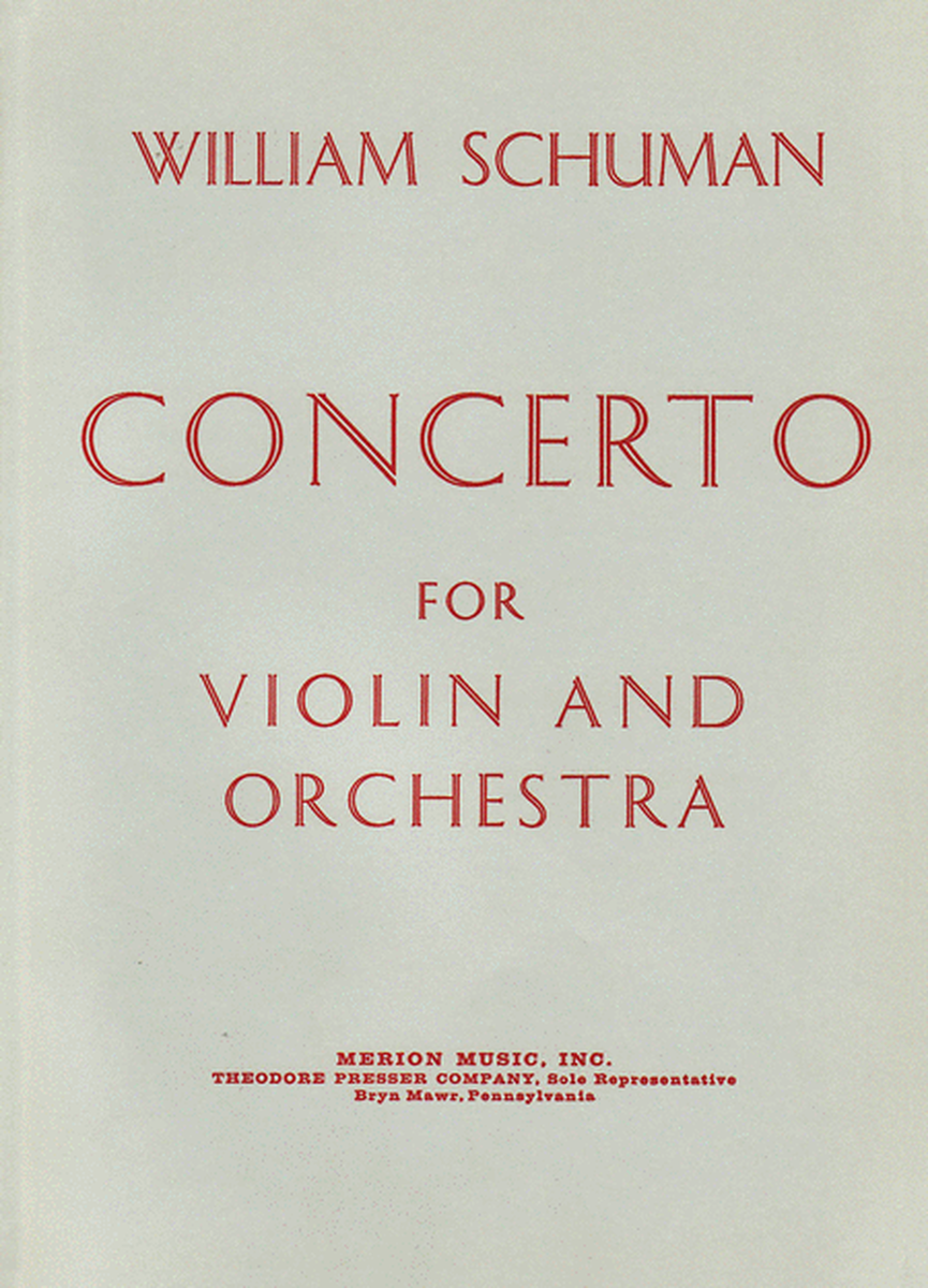 Concerto For Violin And Orchestra