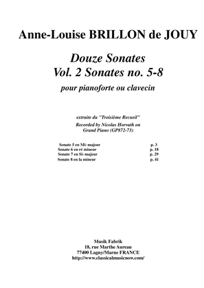 Anne-Louise Brillon de Jouy: 12 Sonatas, Vol. 2: Sonatas 5-8 for piano or harpsichord