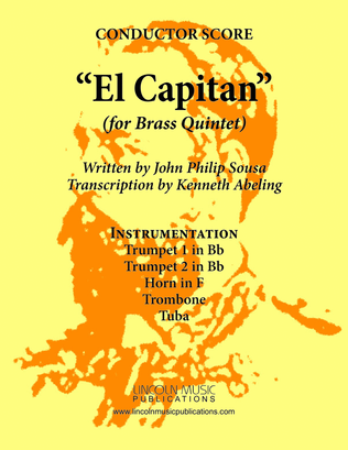 Book cover for March - El Capitan (for Brass Quintet)
