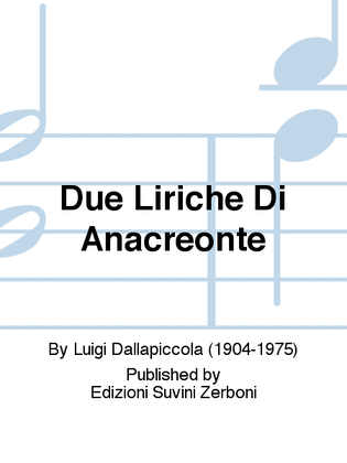 Due Liriche Di Anacreonte