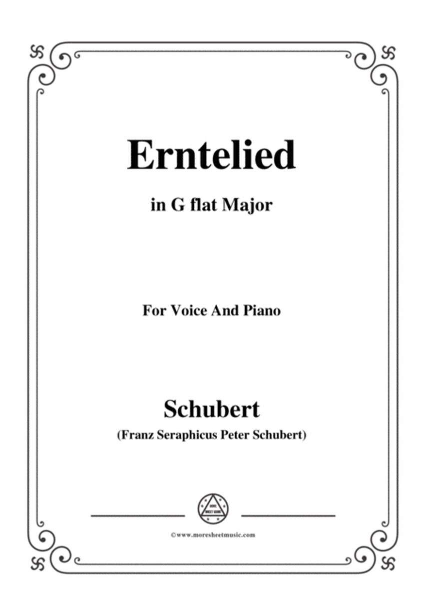 Schubert-Erntelied,in G flat Major,for Voice&Piano image number null