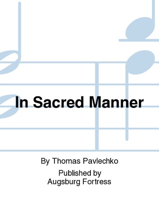 Book cover for In Sacred Manner