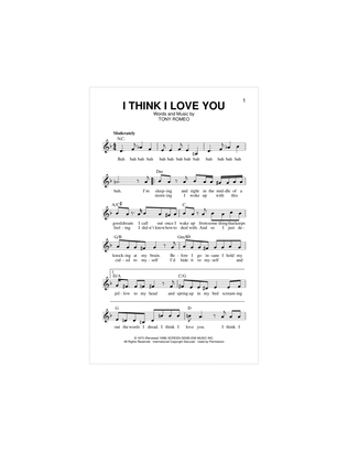 Book cover for I Think I Love You