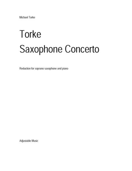 Saxophone Concerto (piano reduction)