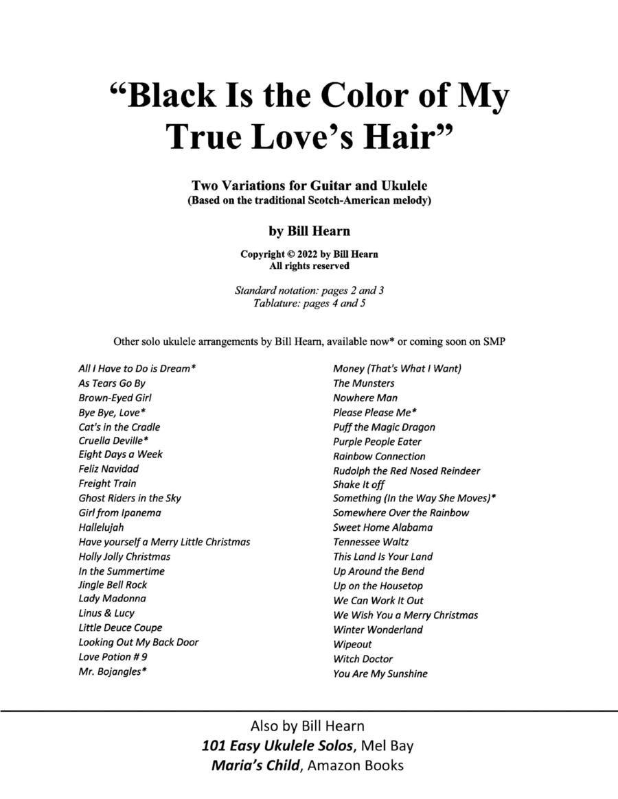 Black is the Color of My True Love's Hair image number null