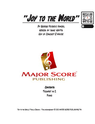 Book cover for Joy to the World - C Trumpet & Piano (D Major)