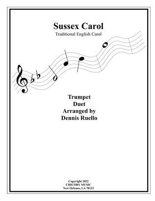 Book cover for Sussex Carol - Duet for Trumpet