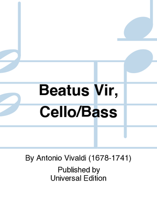 Book cover for Beatus Vir, Cello/Bass