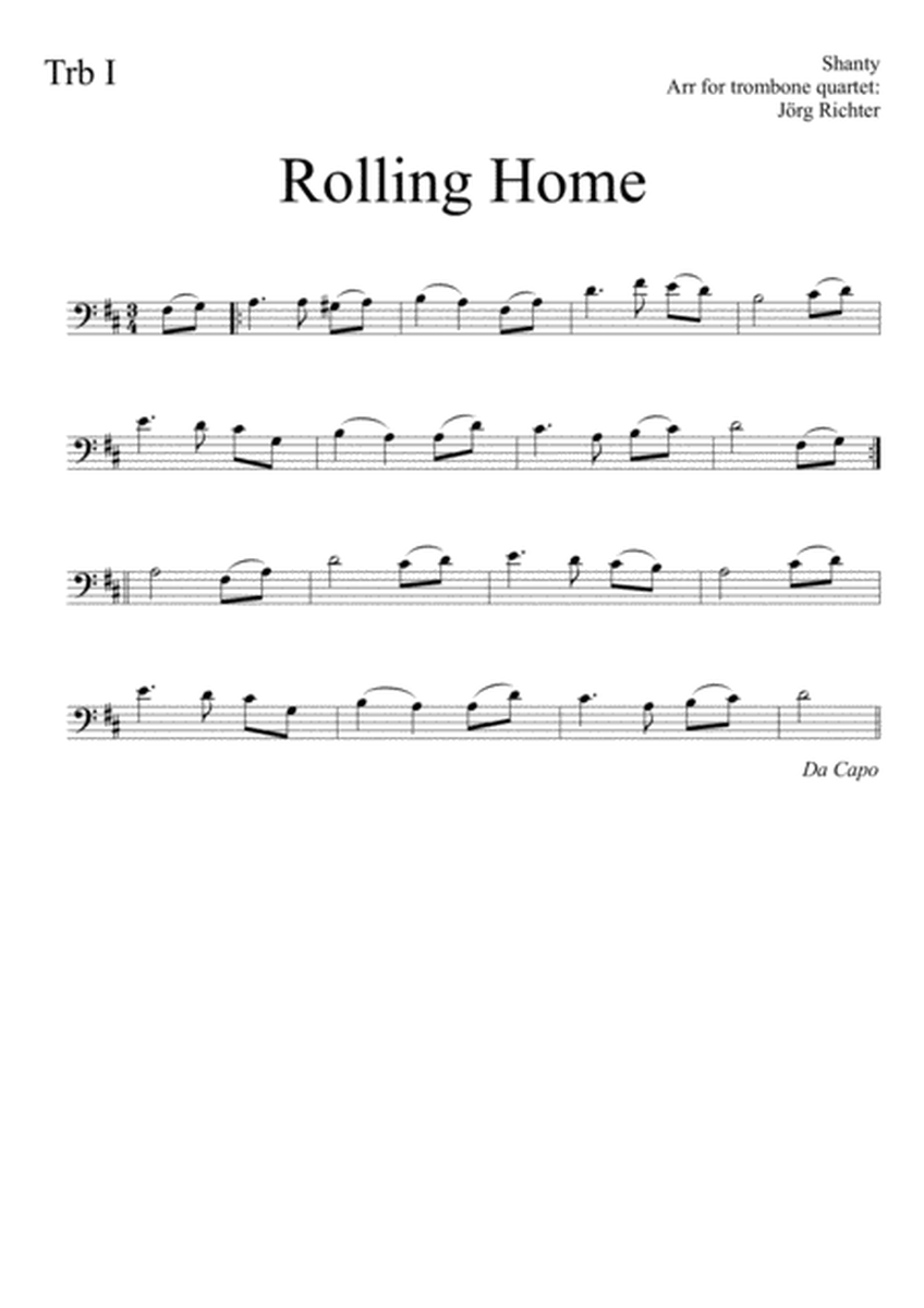 Rolling Home for Trombone Quartet image number null