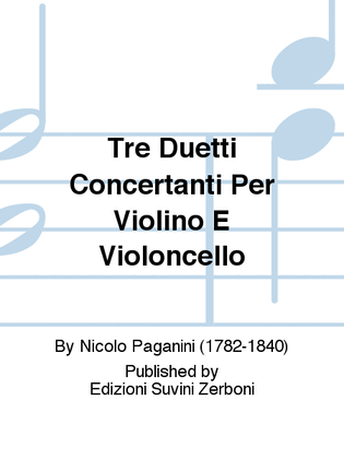 Book cover for Tre Duetti Concertanti Per Violino E Violoncello