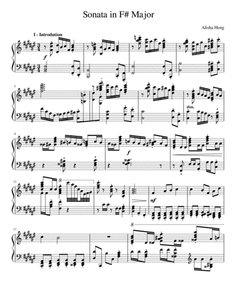 Piano Sonata in F sharp Major image number null