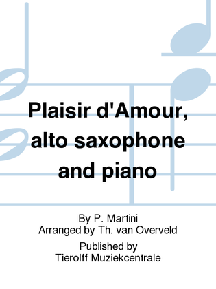 Book cover for Plaisir D'Amour, Alto Saxophone & Piano