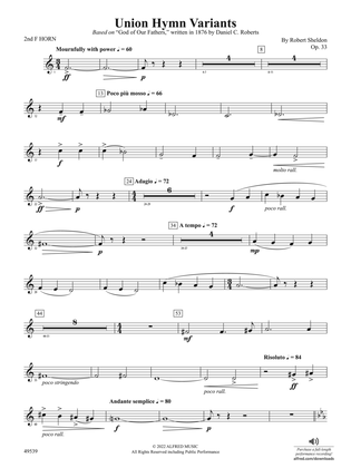 Union Hymn Variants: 2nd F Horn