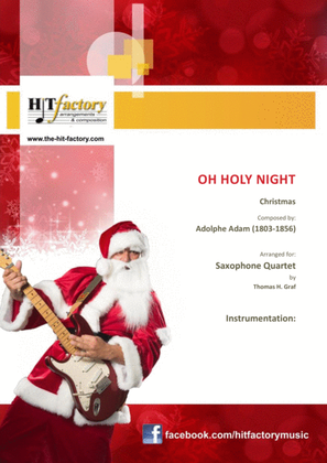 Book cover for Oh holy night - Cantique de Noël - Christmas Song - Saxophone Quartet