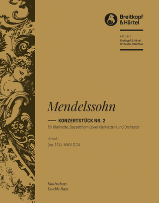 Book cover for Concert Piece No. 2 in D minor [Op. 114] MWV Q 24