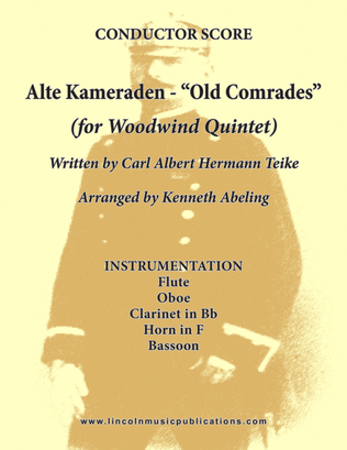Book cover for Alte Kameraden - Old Comrades (for Woodwind Quintet)